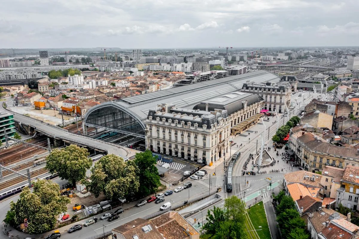 Bordeaux Saint-Jean station exterior for train station taxi pickups