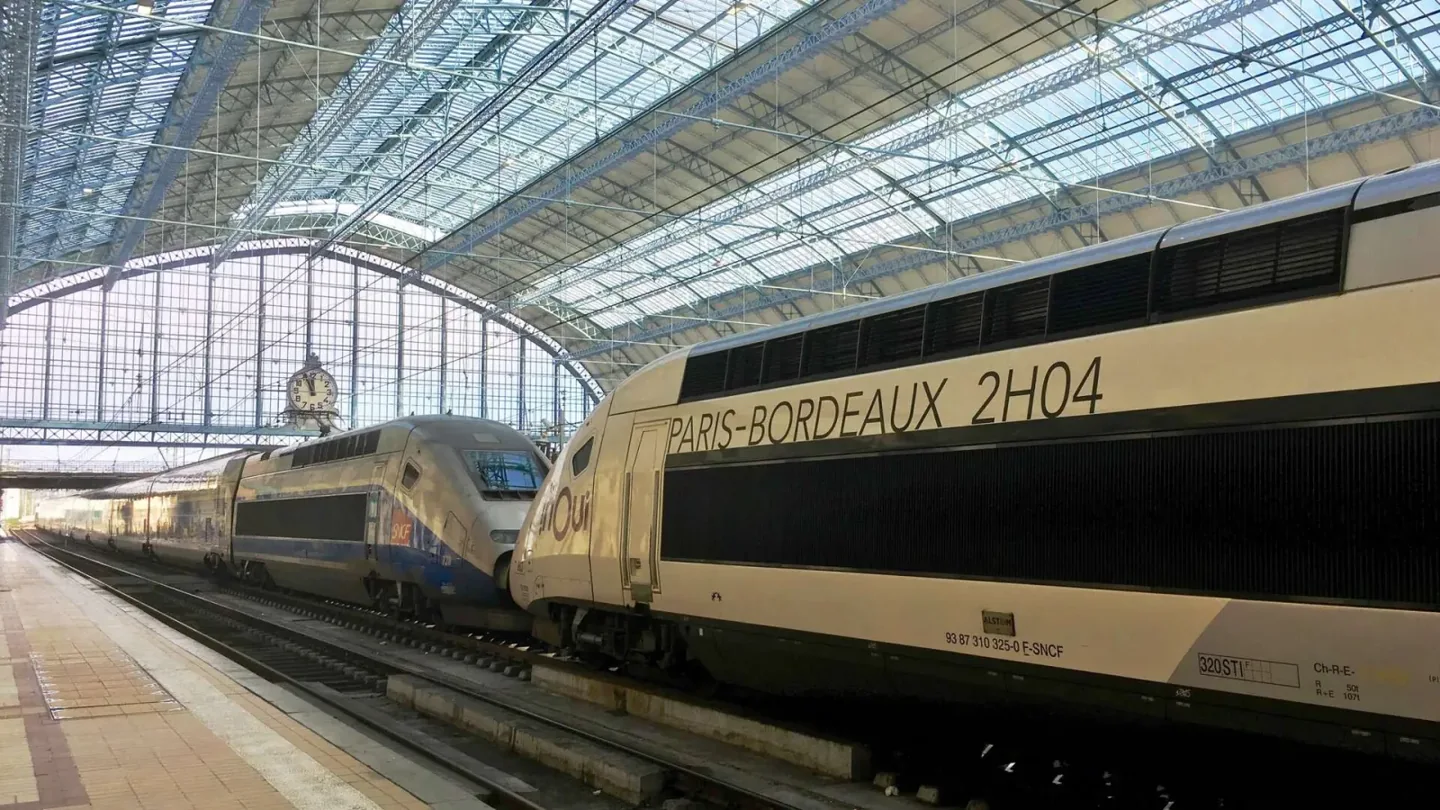 TGV trains at Bordeaux Saint-Jean station